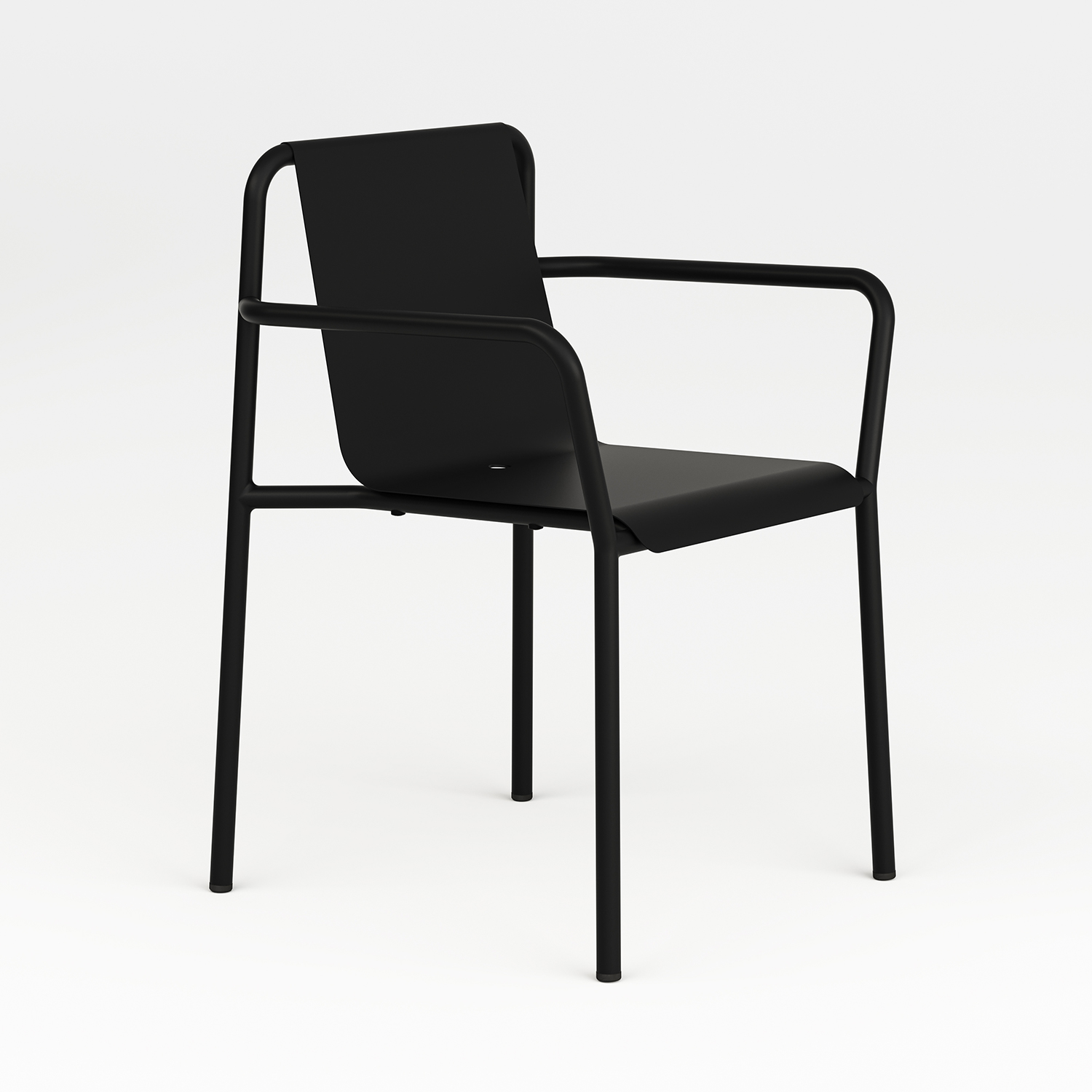 PANORAMA outdoor chair with armrests - powder-coated steel
