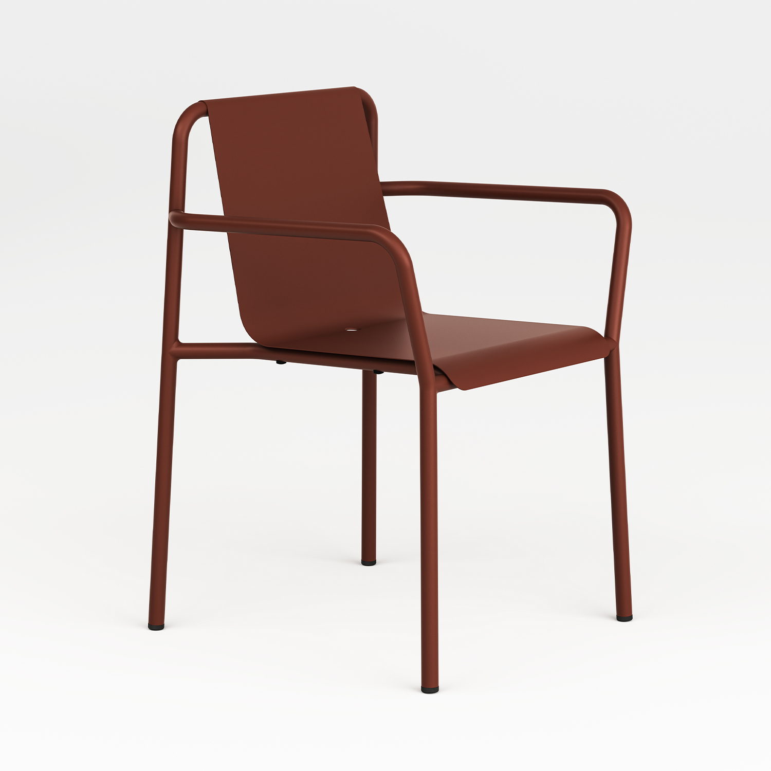 PANORAMA outdoor chair with armrests - powder-coated steel
