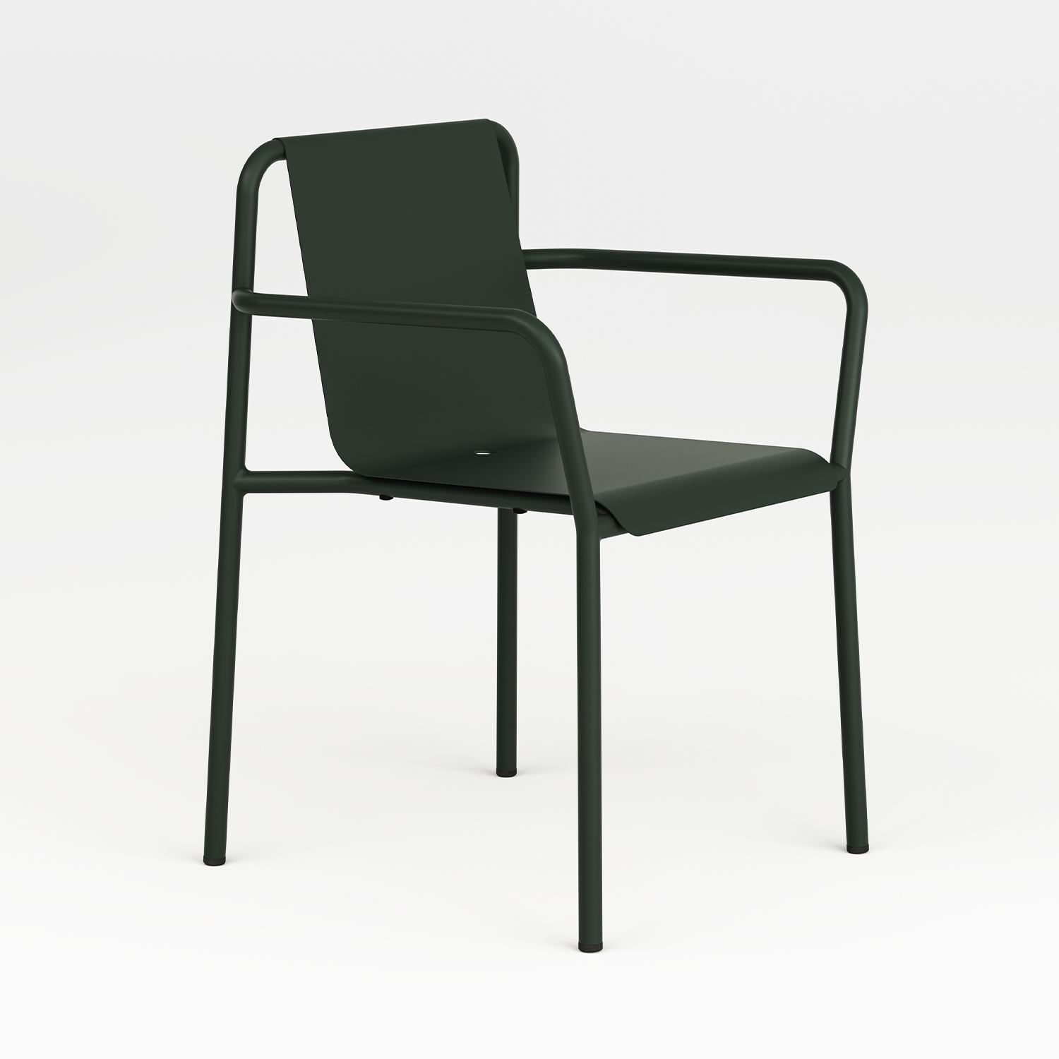 PANORAMA outdoor chair with armrests - powder-coated steel