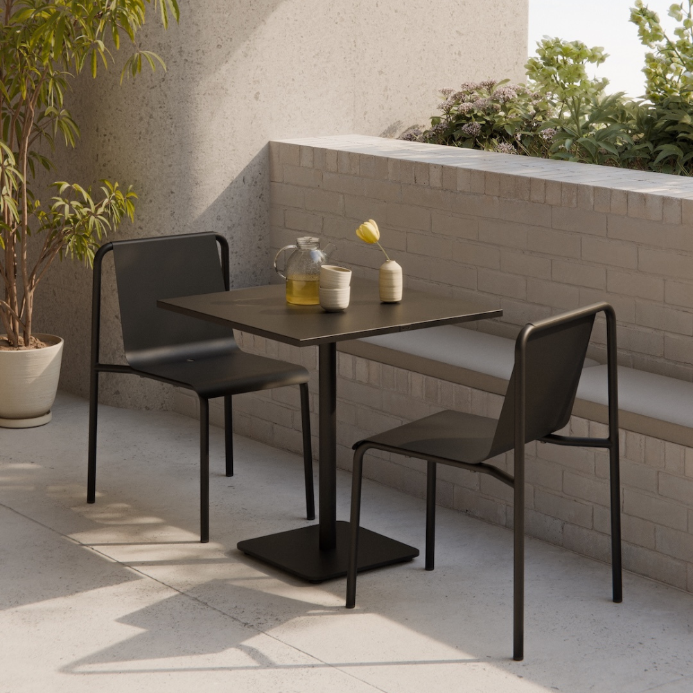 MOKA outdoor bistro table - powder-coated steel