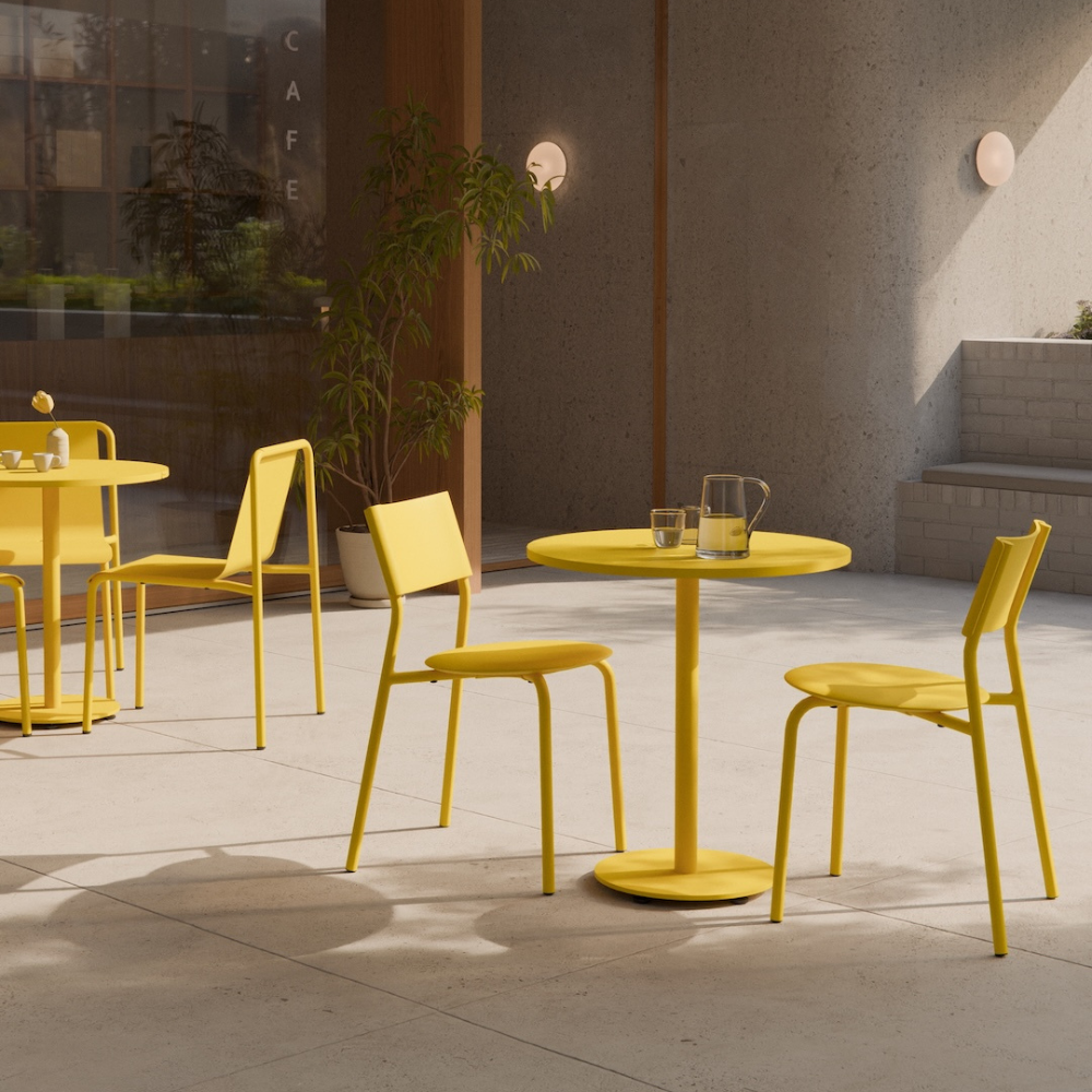 MOKA outdoor bistro table - powder-coated steel