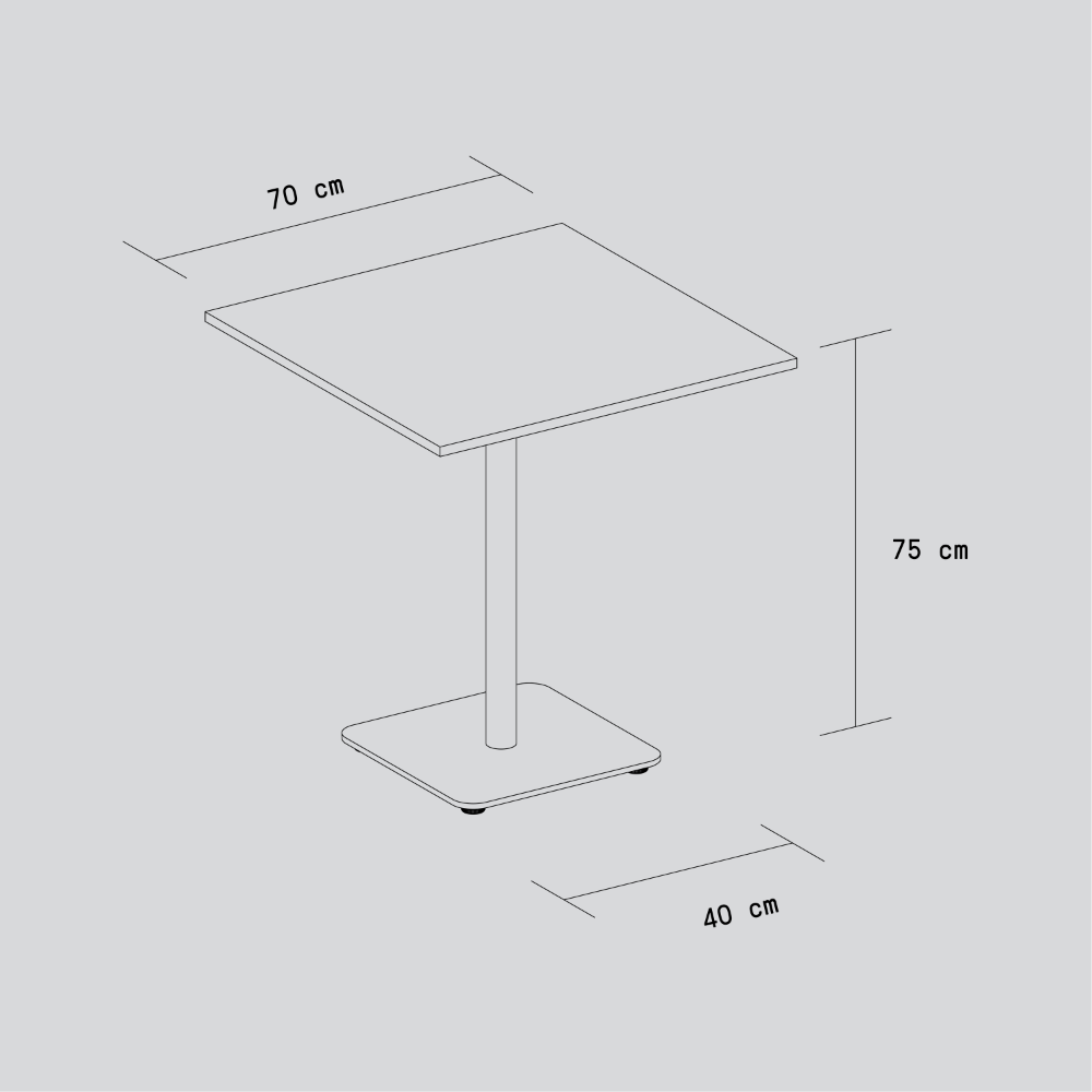 MOKA outdoor bistro table - powder-coated steel