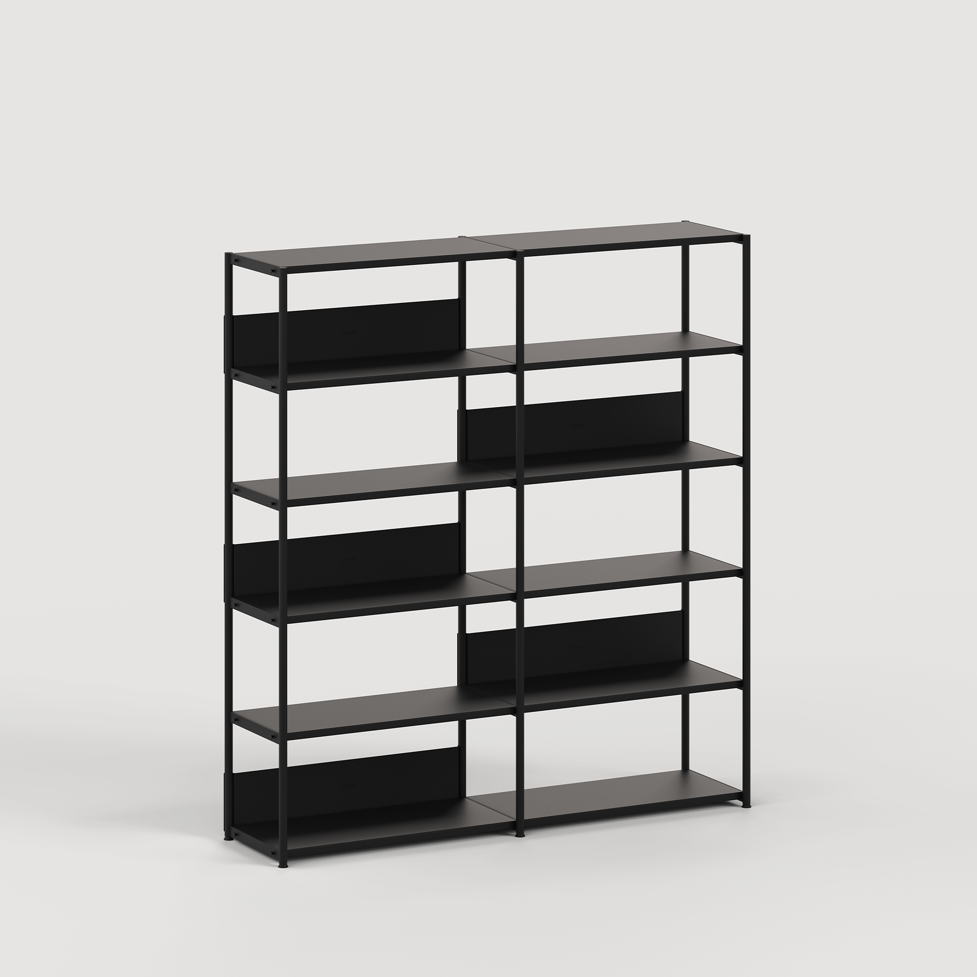 Regal UNIT - H180 bis 215 x B164cm - pulverbeschichteter Stahl