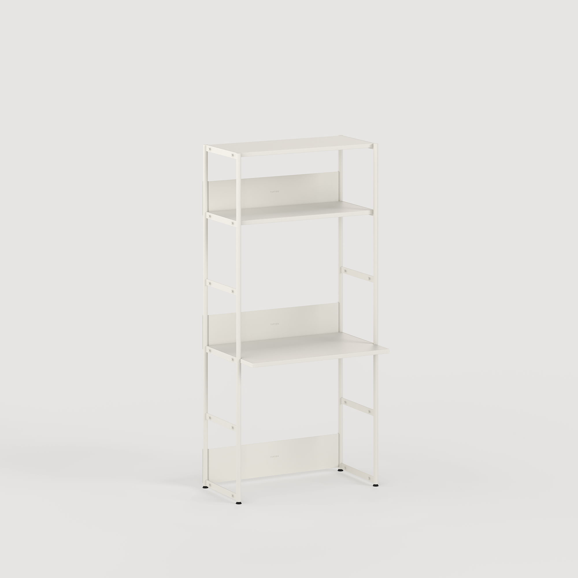 Schreibtischregal UNIT - H180 bis 215 x B84cm - pulverbeschichteter Stahl