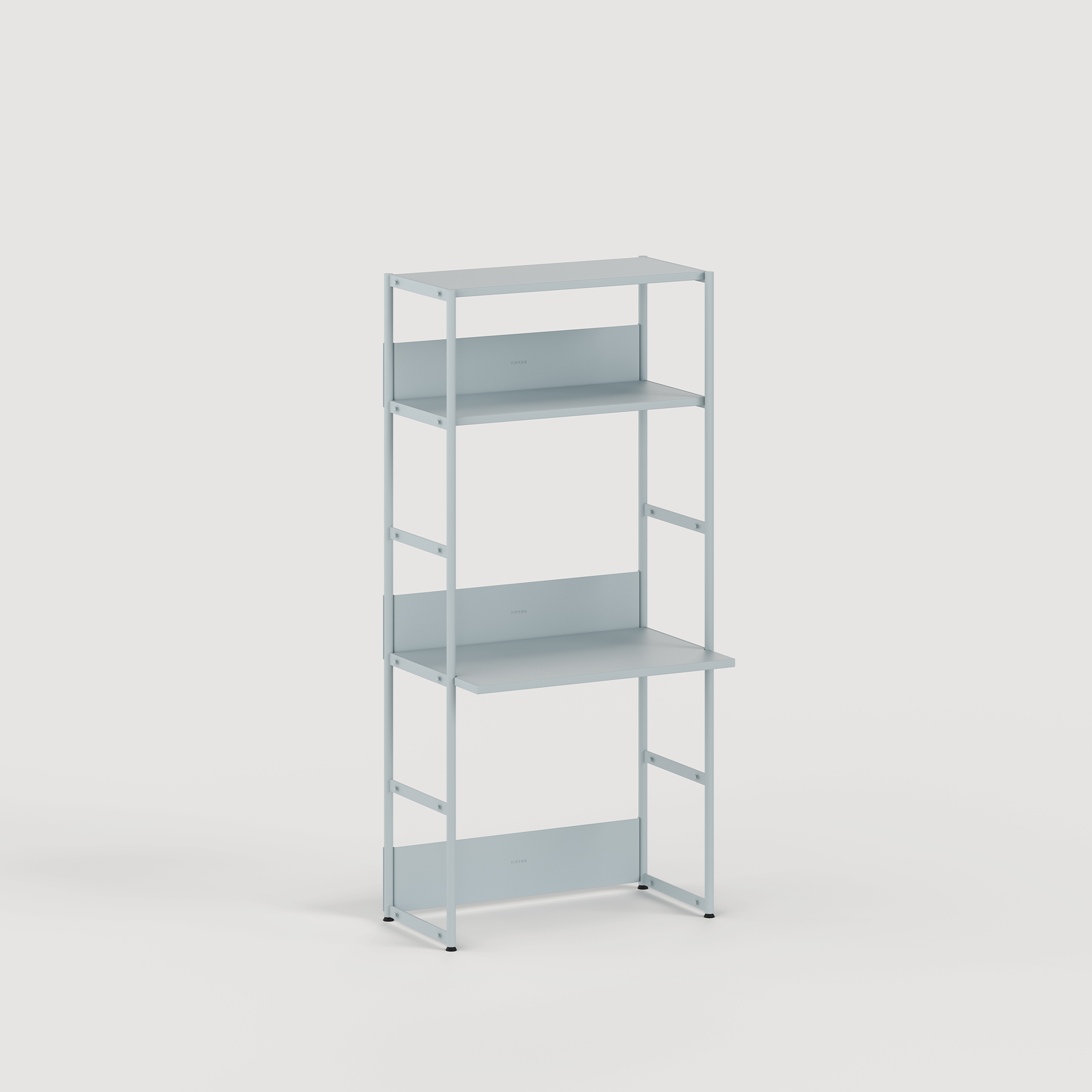 Schreibtischregal UNIT - H180 bis 215 x B84cm - pulverbeschichteter Stahl