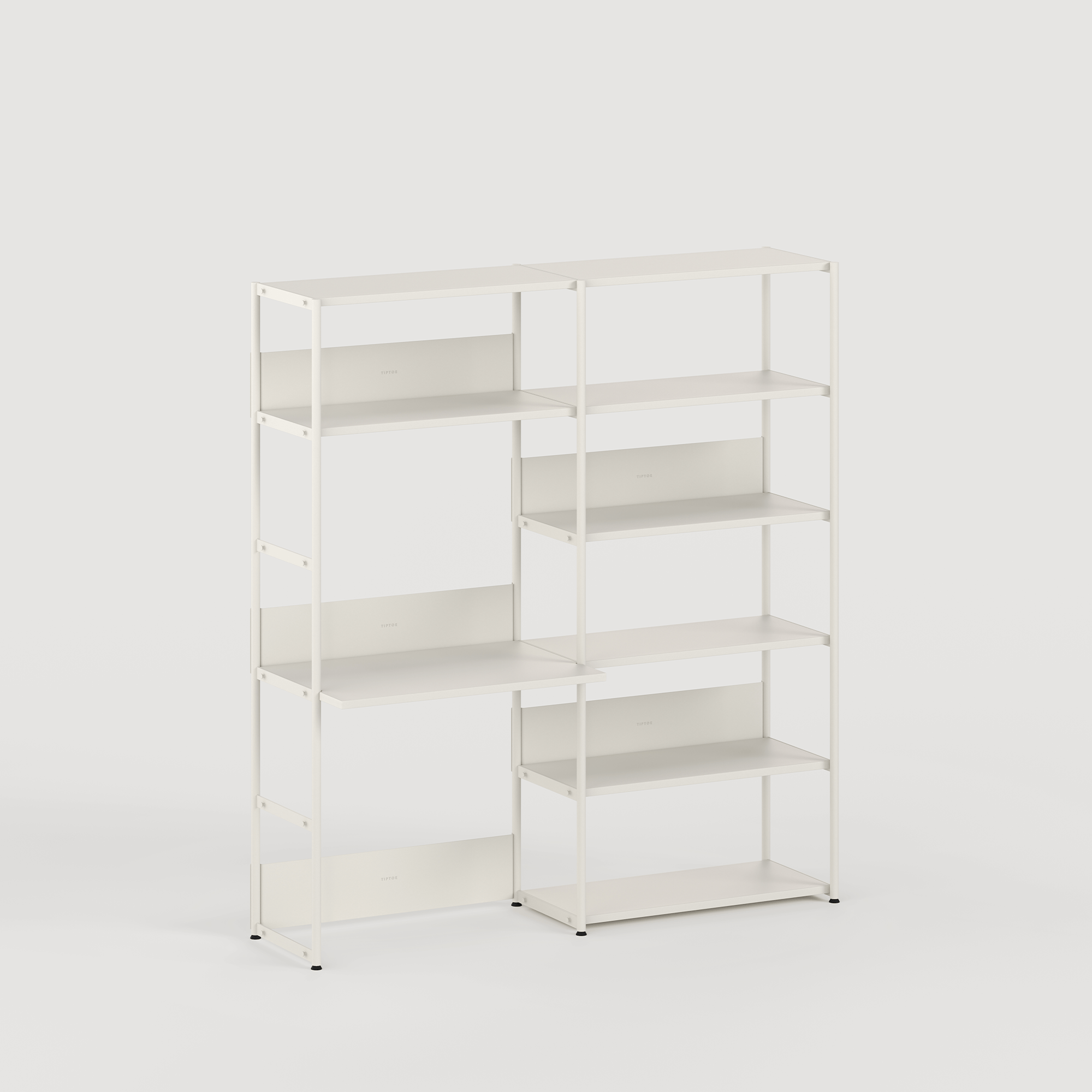 UNIT desk shelf - H180 to 215 x W164cm - powder-coated steel