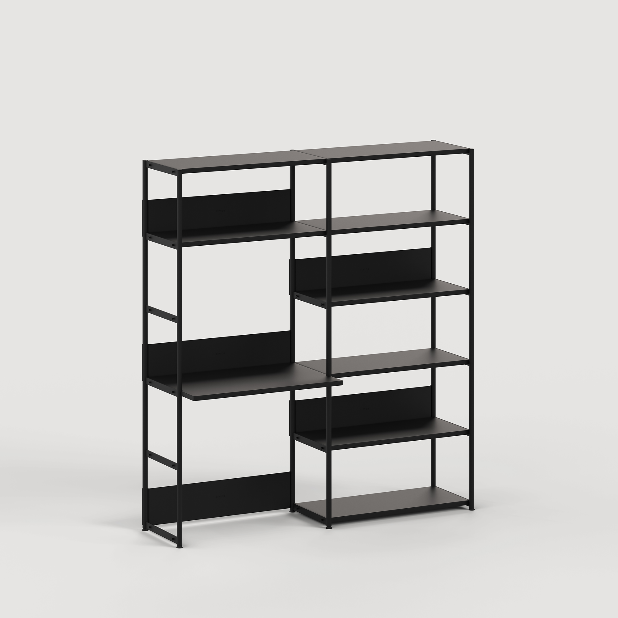 UNIT desk shelf - H180 to 215 x W164cm - powder-coated steel