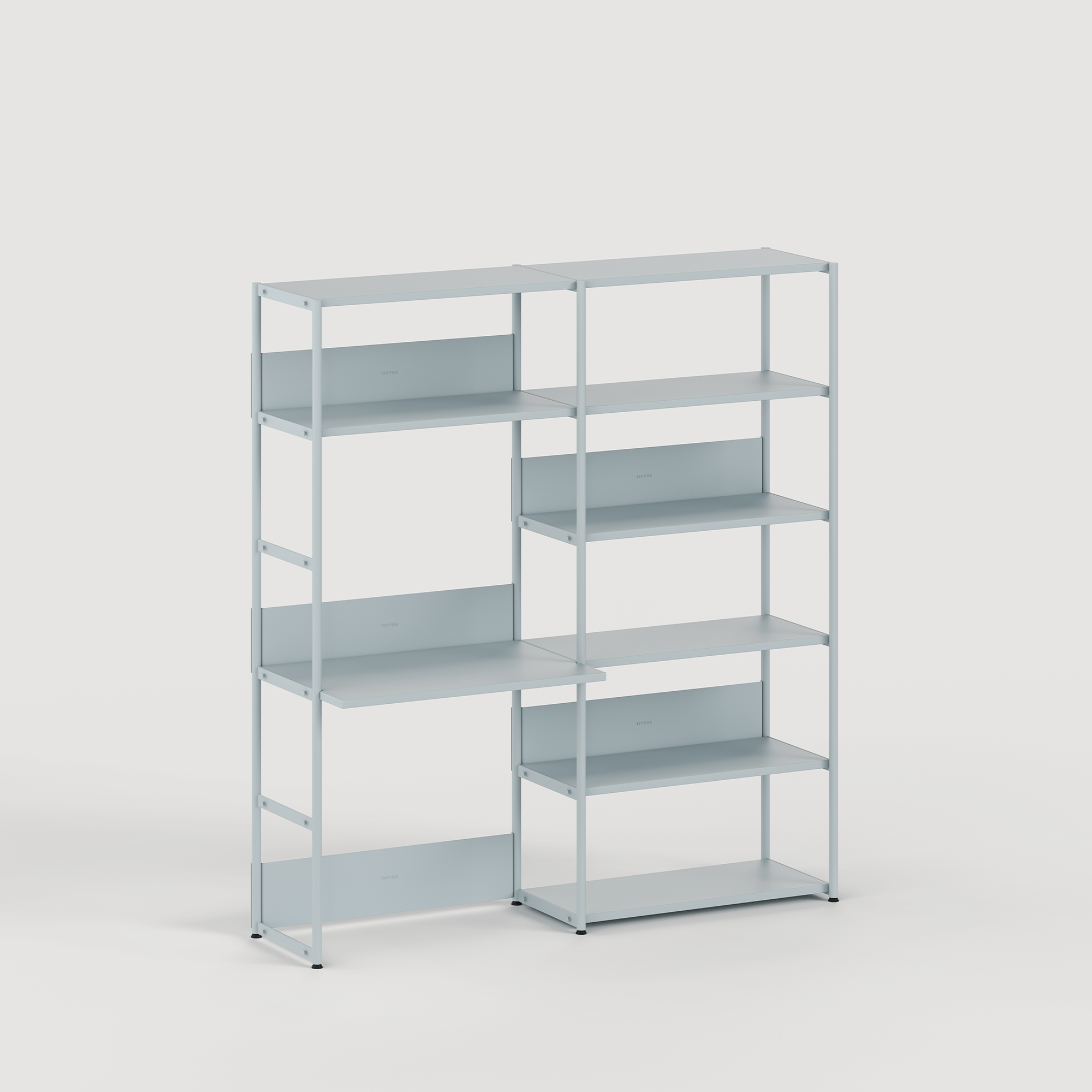 UNIT desk shelf - H180 to 215 x W164cm - powder-coated steel