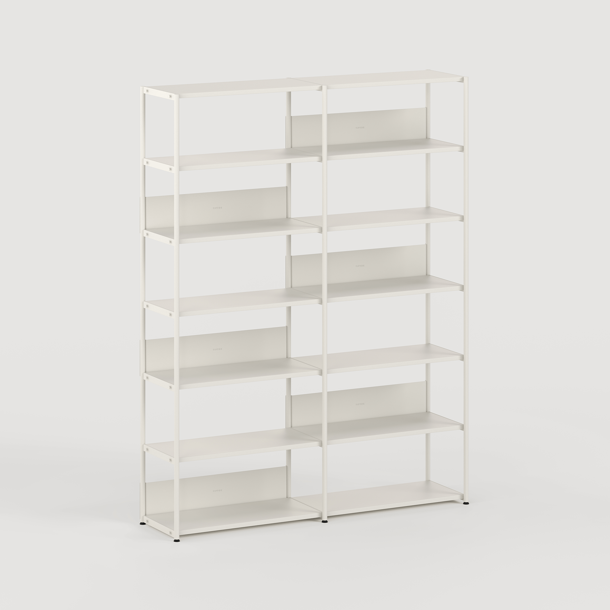 Regal UNIT - H180 bis 215 x B164cm - pulverbeschichteter Stahl