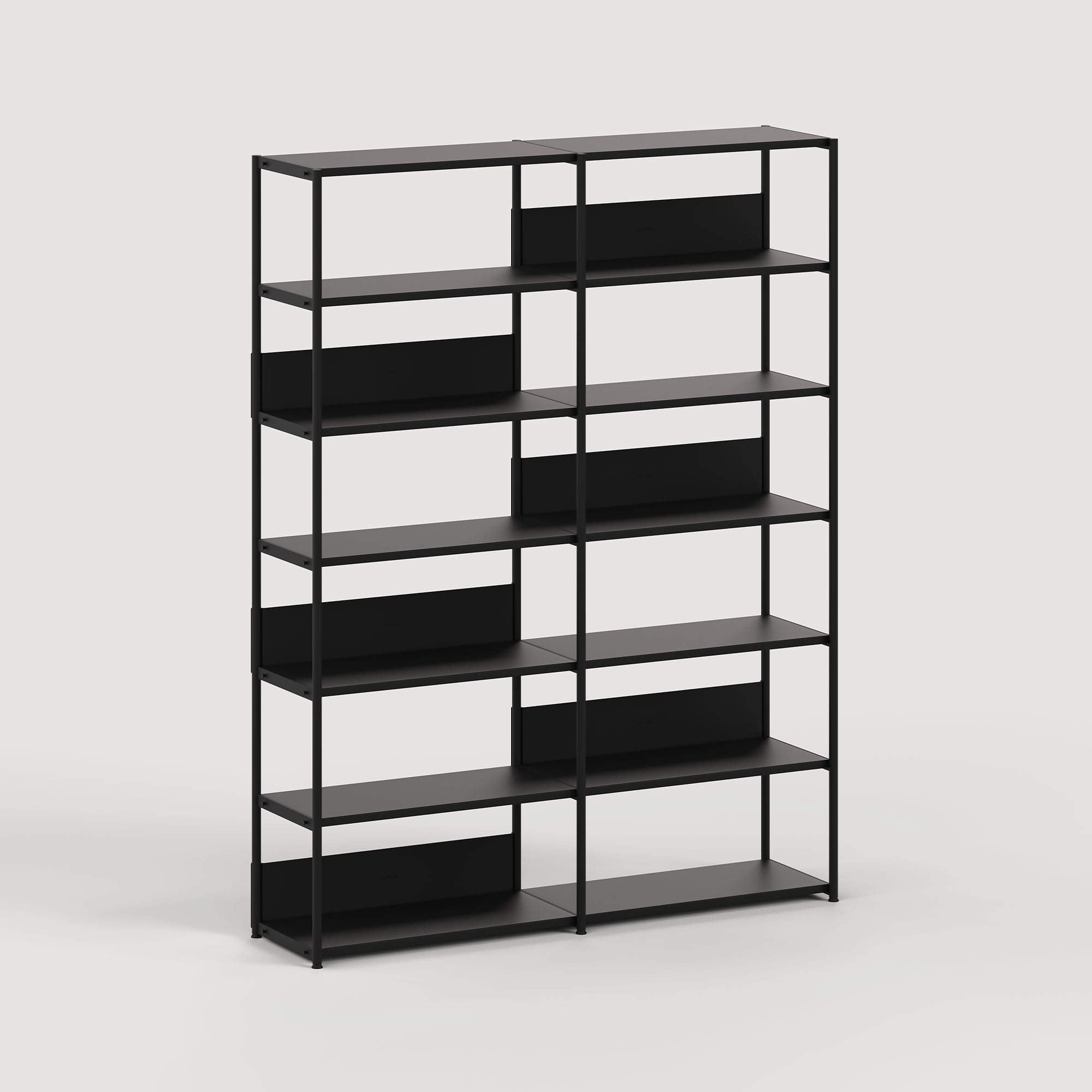 Regal UNIT - H180 bis 215 x B164cm - pulverbeschichteter Stahl