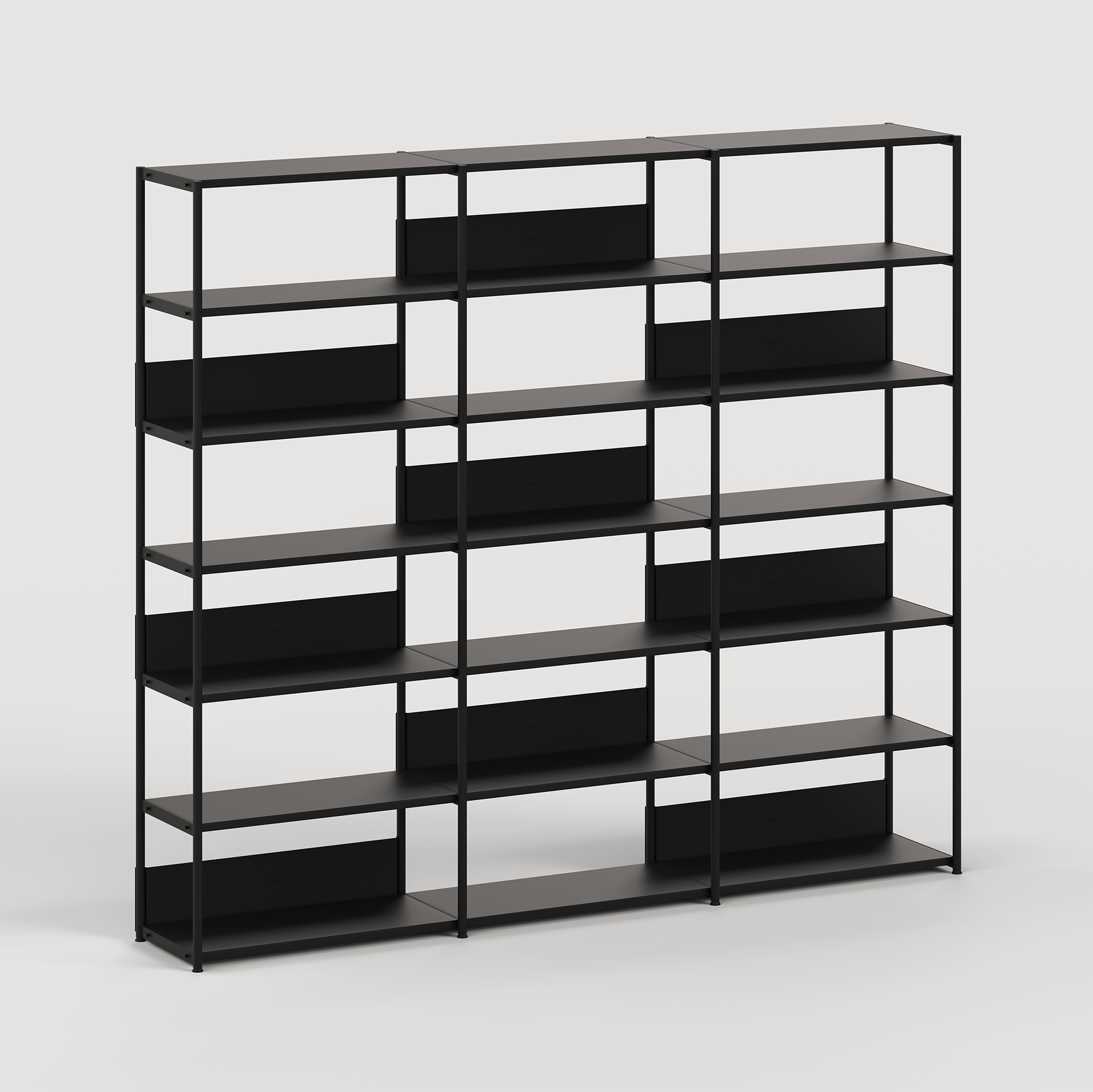 UNIT shelf - H180 to 215 x W244cm - powder-coated steel