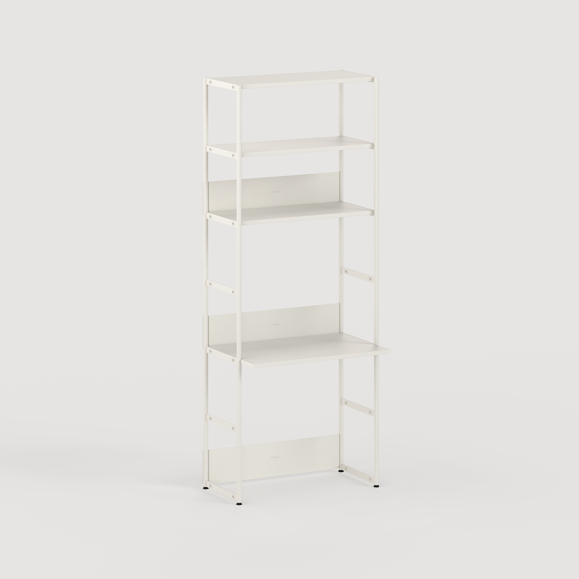 Schreibtischregal UNIT - H180 bis 215 x B84cm - pulverbeschichteter Stahl