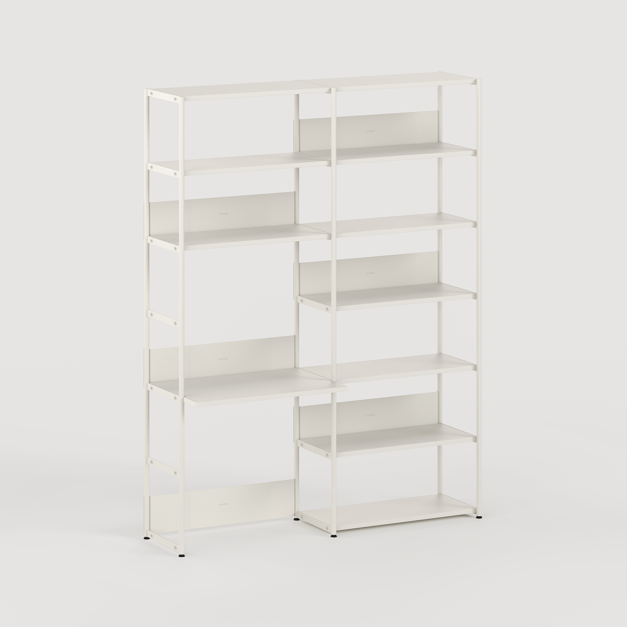 UNIT desk shelf - H180 to 215 x W164cm - powder-coated steel