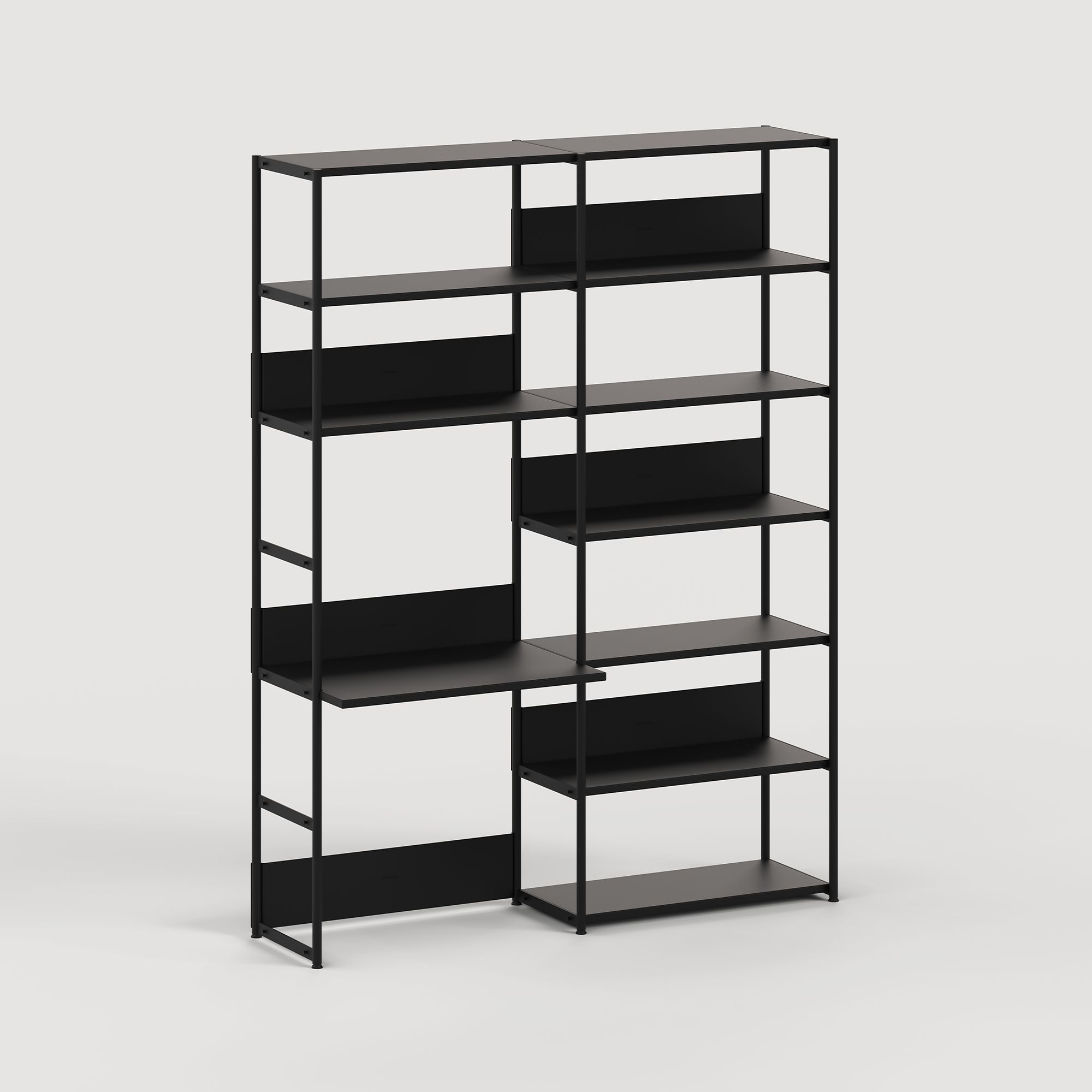 UNIT desk shelf - H180 to 215 x W164cm - powder-coated steel