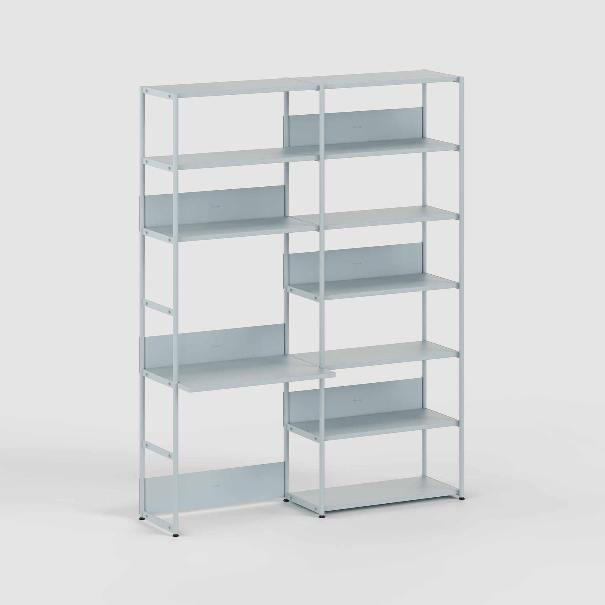 UNIT desk shelf - H180 to 215 x W164cm - powder-coated steel