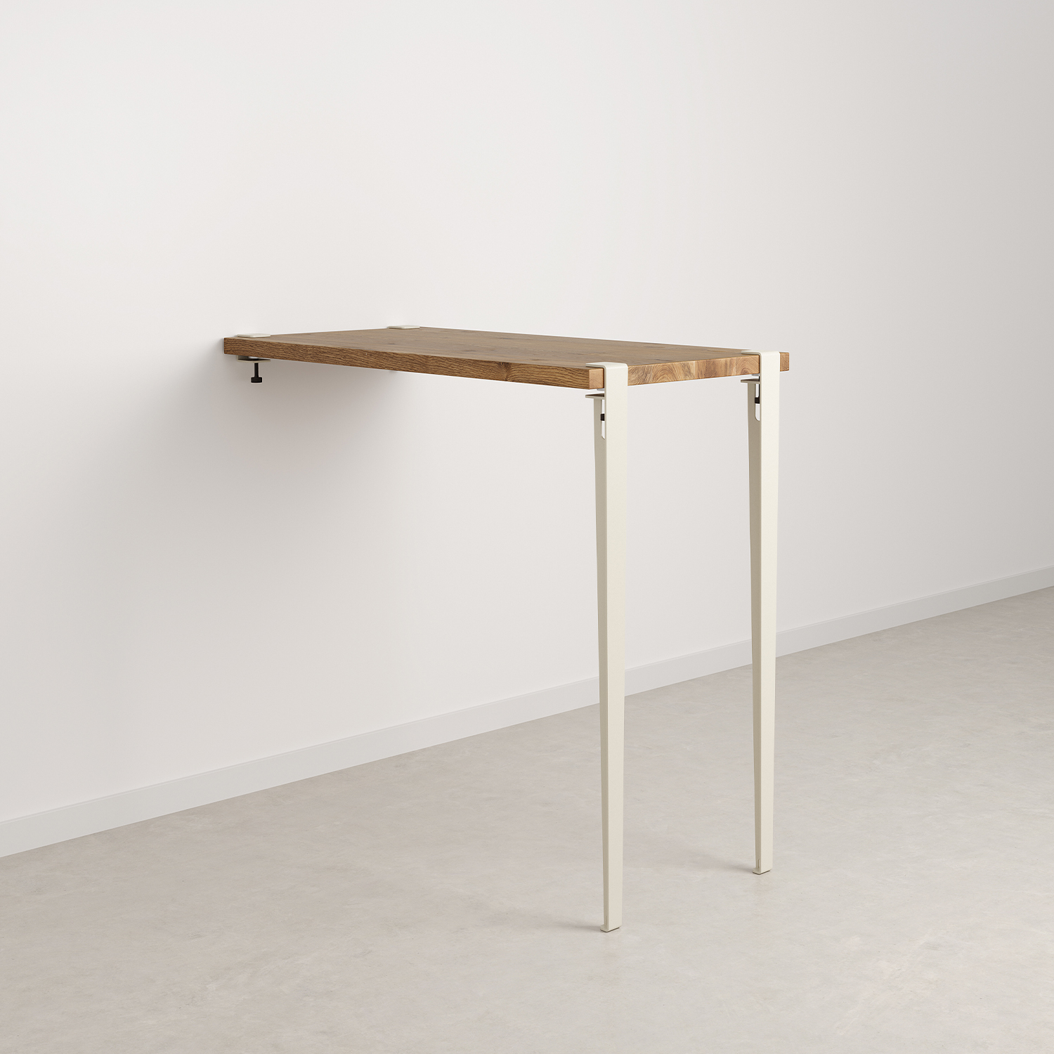 TIPTOE wall-mounted high table - reclaimed wood