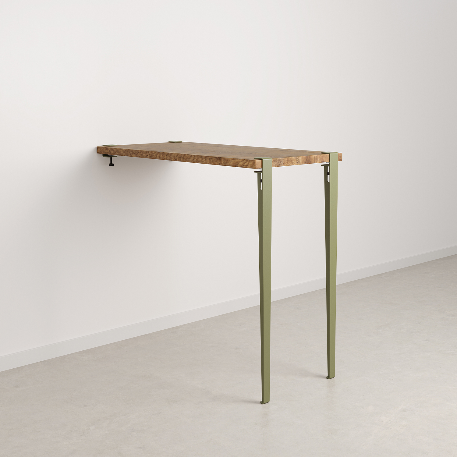 TIPTOE wall-mounted high table - reclaimed wood