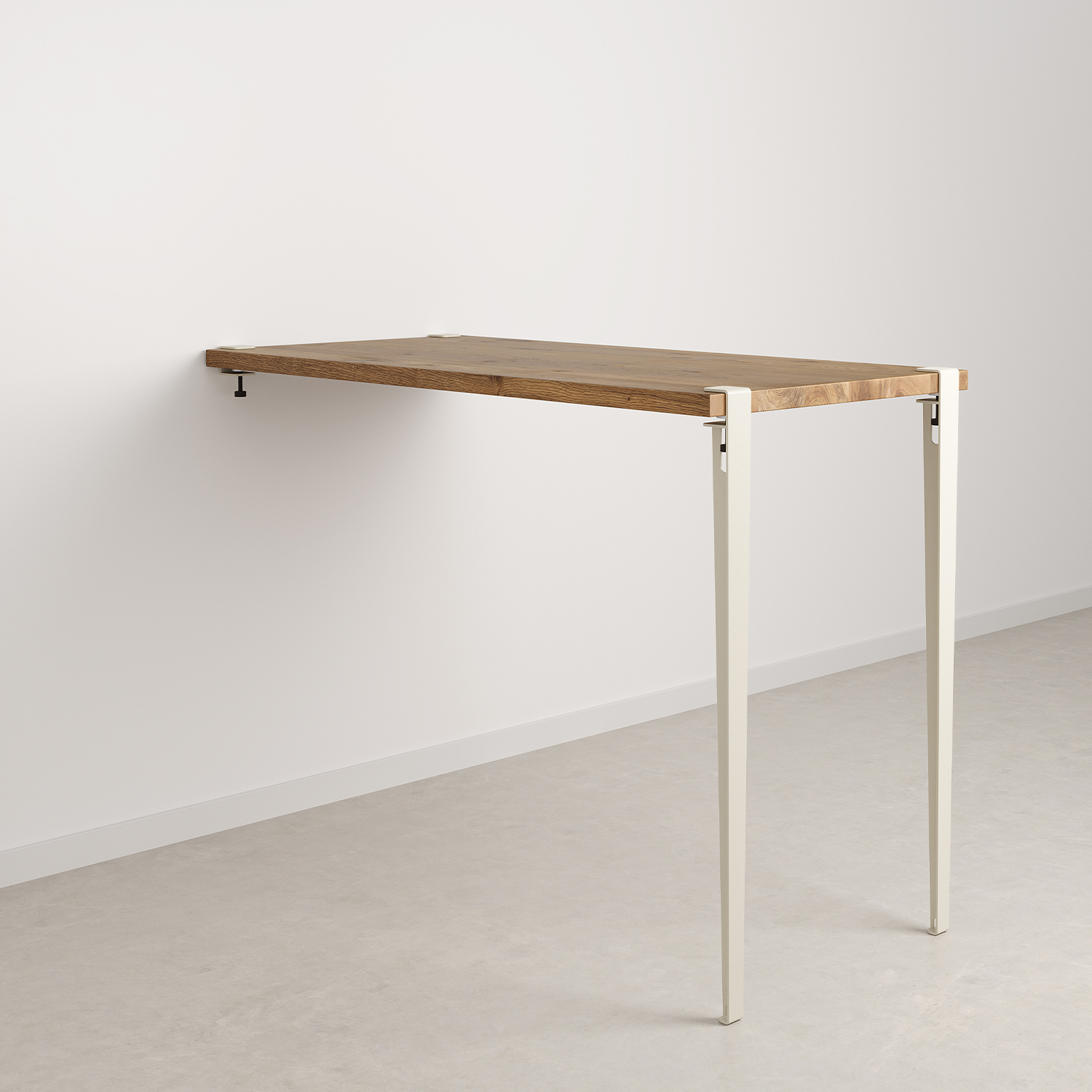 TIPTOE wall-mounted high table - reclaimed wood