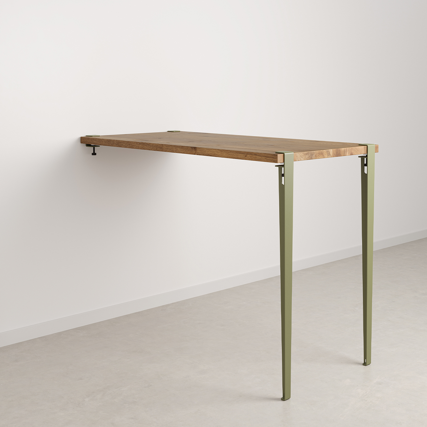 TIPTOE wall-mounted high table - reclaimed wood