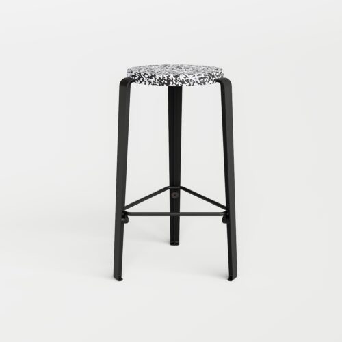 LOU bar stool - Macchiato recycled plastic