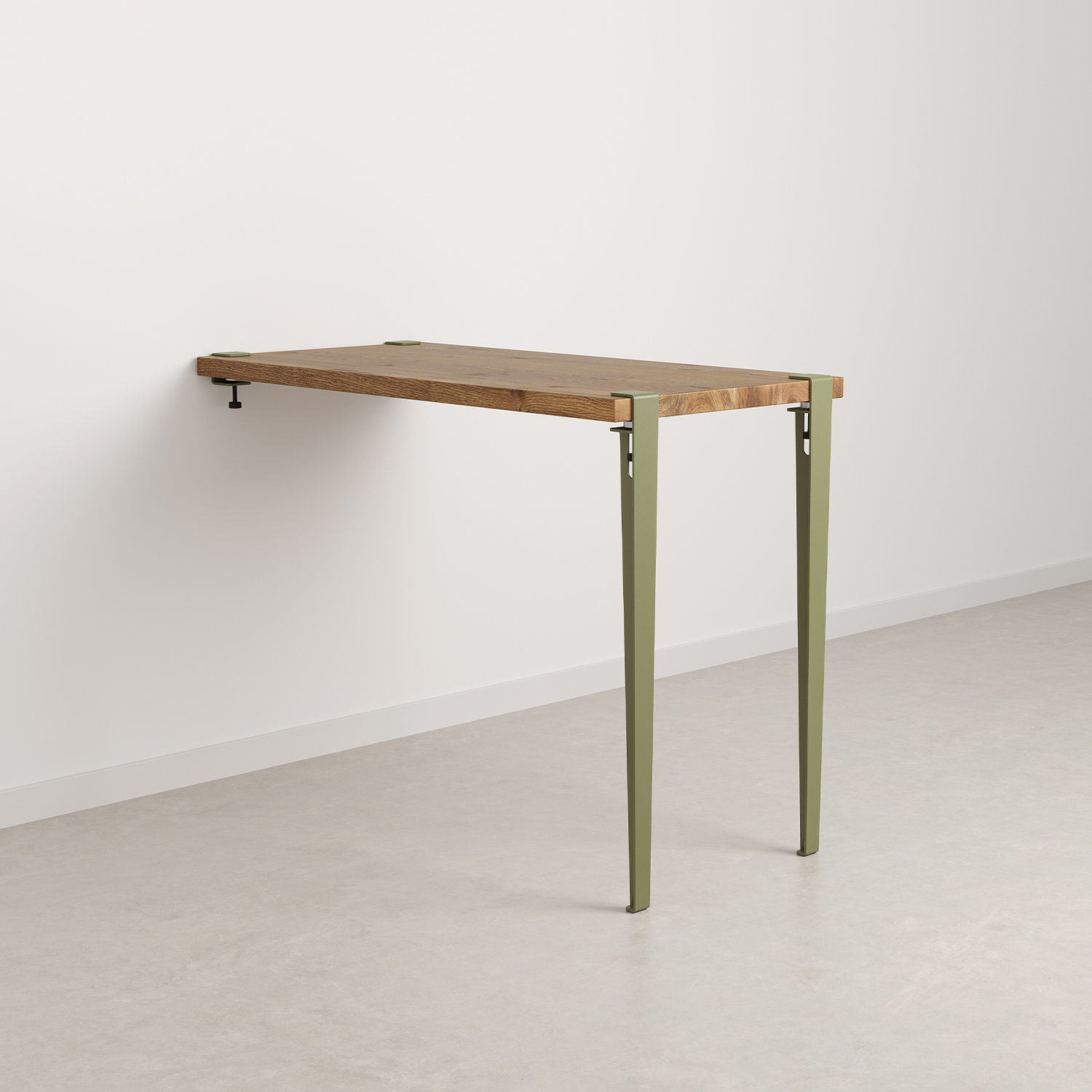 TIPTOE wall-mounted high table - reclaimed wood