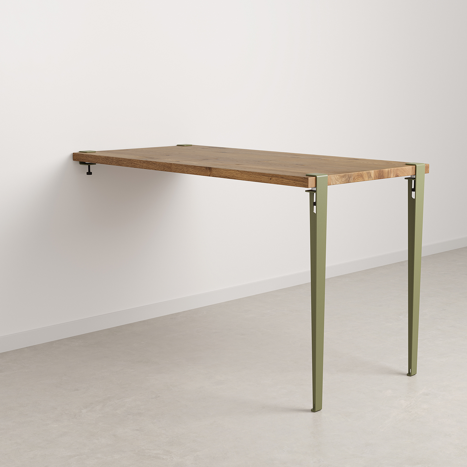 TIPTOE wall-mounted high table - reclaimed wood