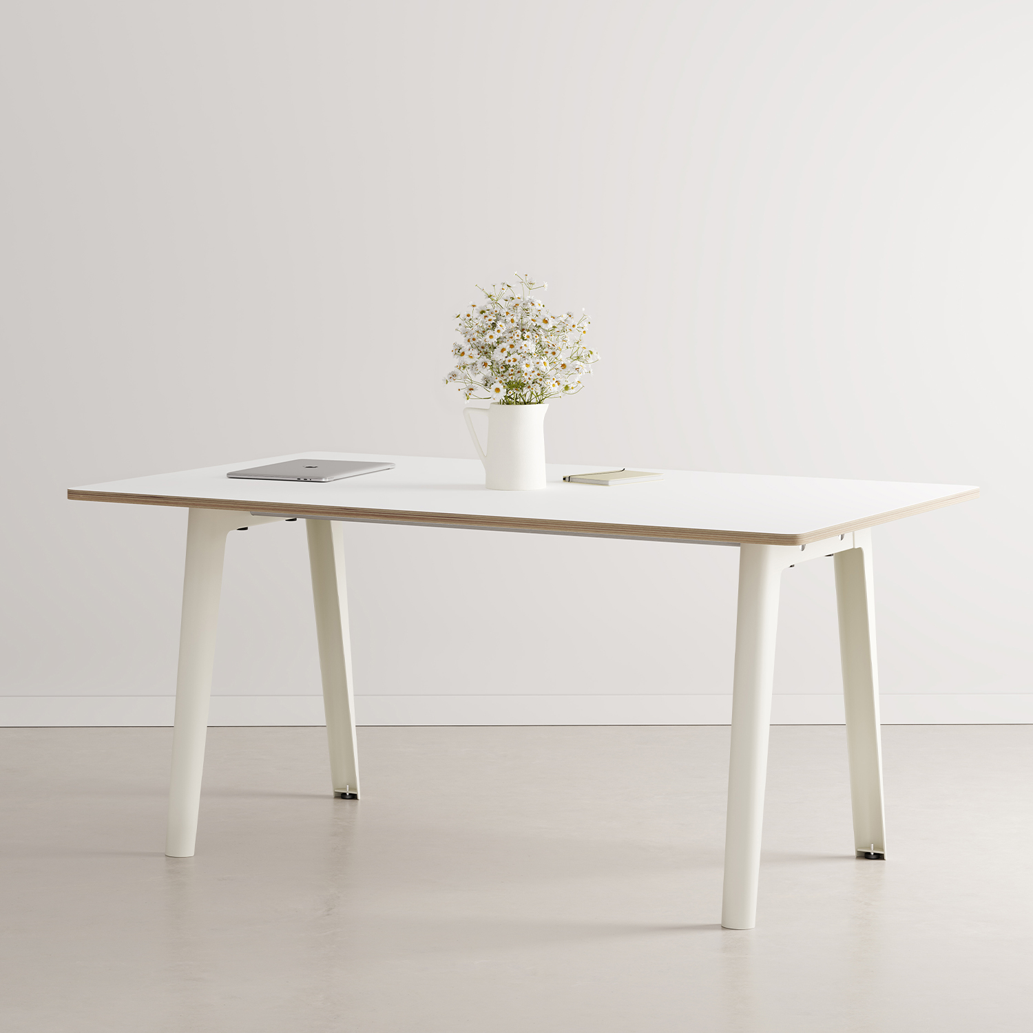 NEW MODERN meeting table - white plywood