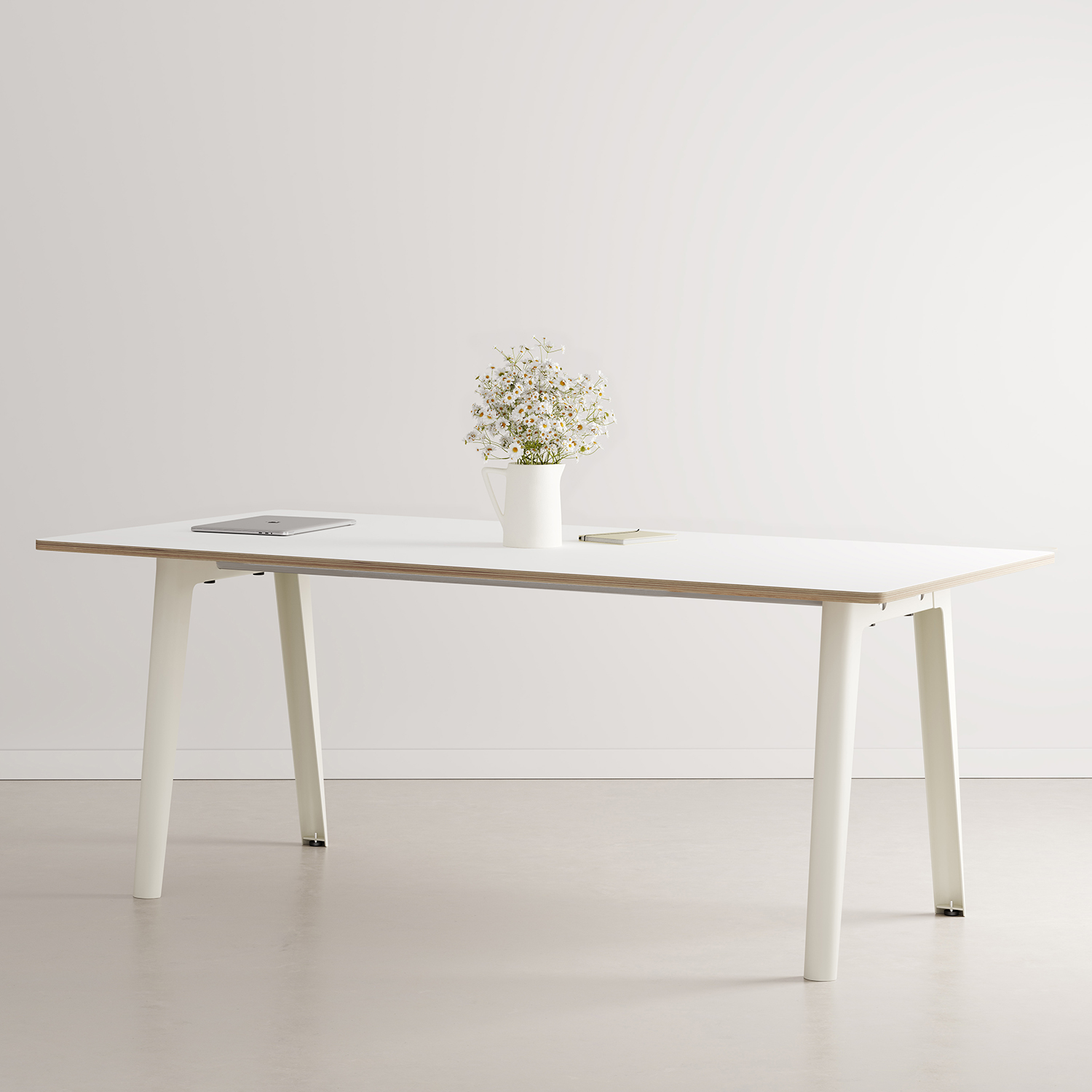 NEW MODERN meeting table - white plywood