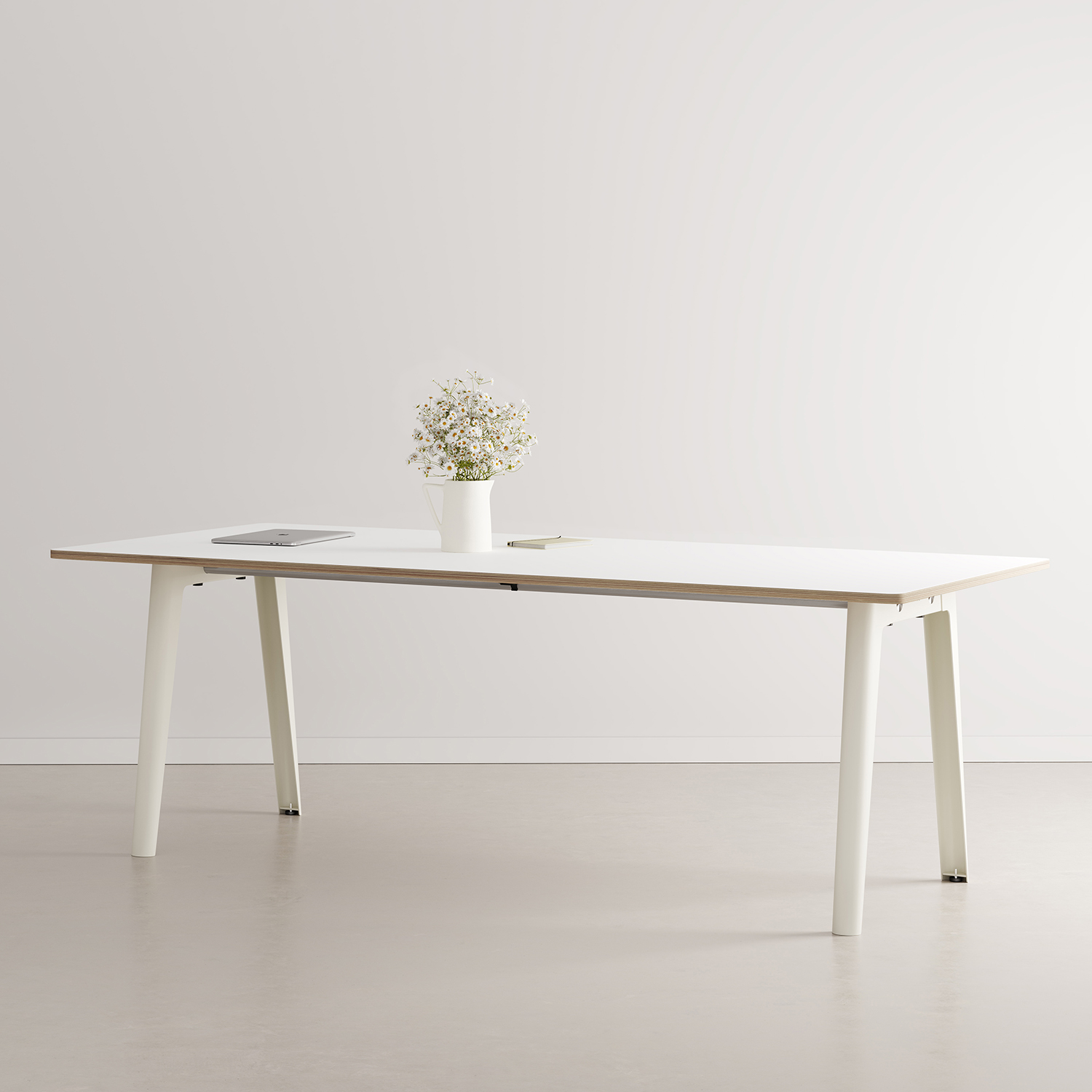 NEW MODERN meeting table - white plywood