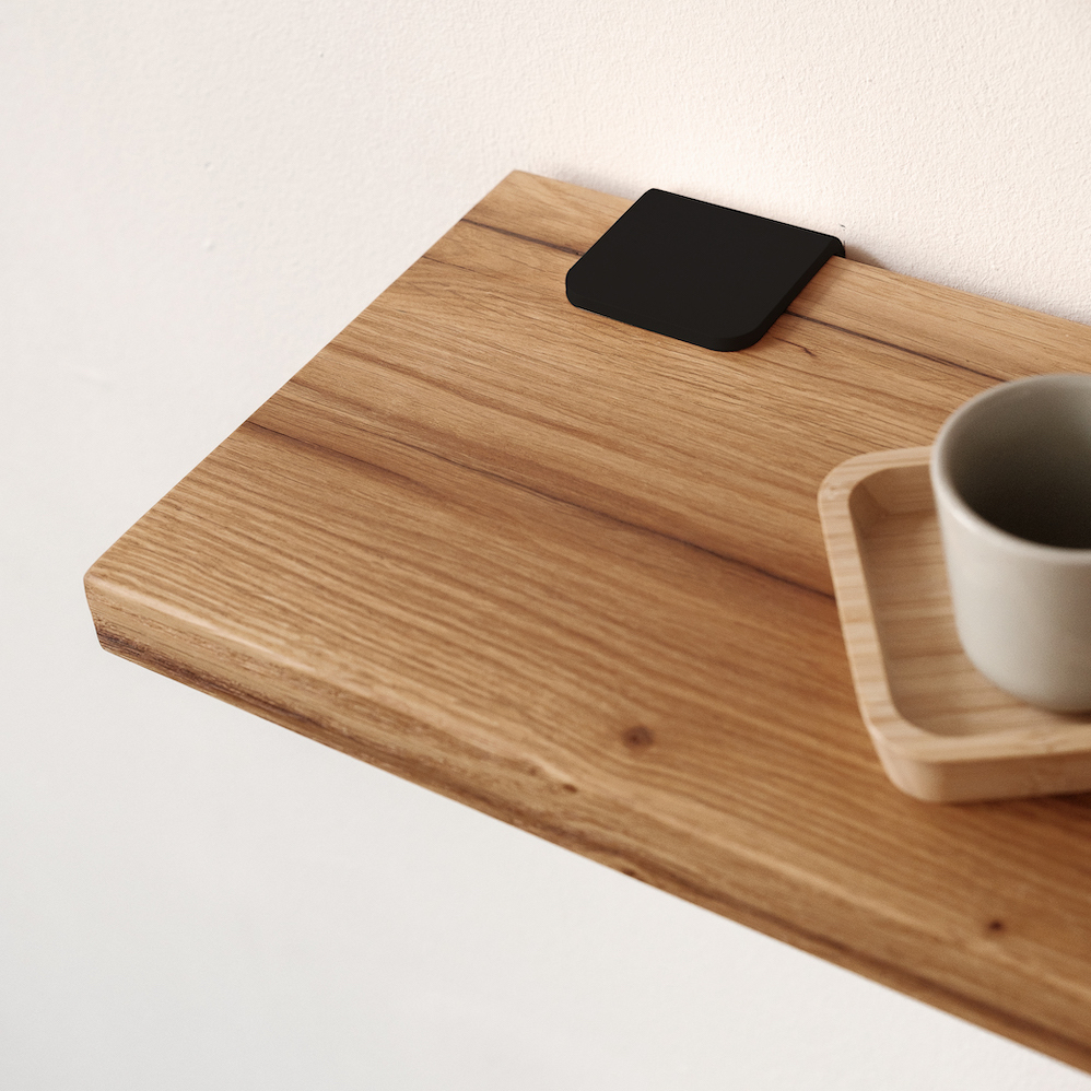 BRACKET bedside table - reclaimed wood